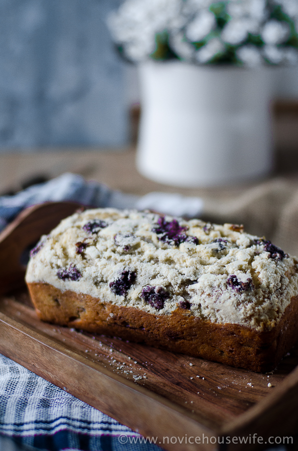 Blueberry and Sour Cream Loaf The Novice Housewife