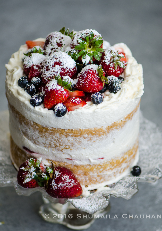 Classic Genoise with summer berries and whipped cream - The Novice ...