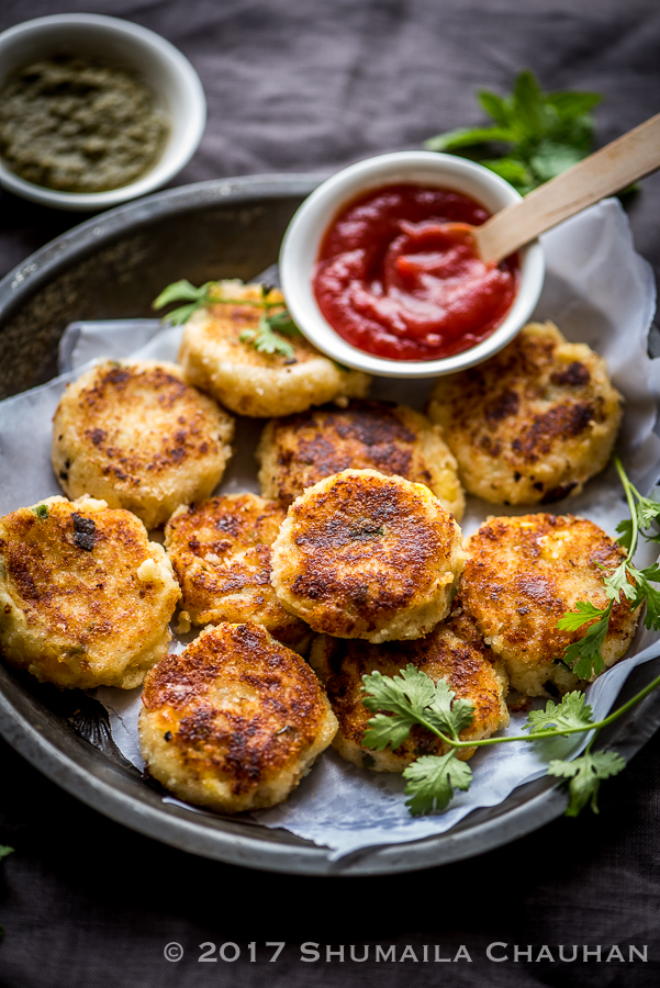 GMT: Corn Aloo Tikki or Spicy Corn Potato Cutlets - The Novice Housewife